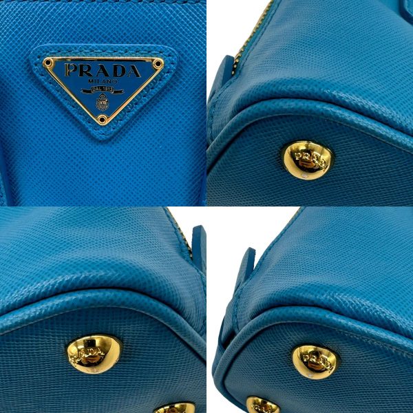 4 Prada Crossbody Shoulder Bag Handbag Leather Blue