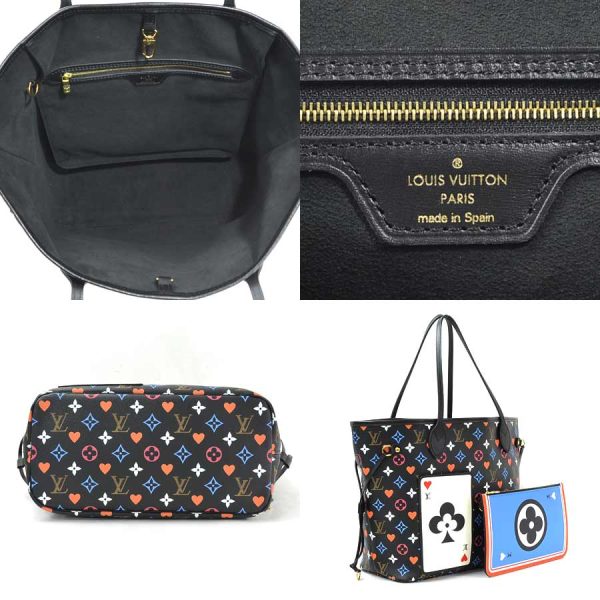 4 Louis Vuitton Shoulder Bag Tote Bag Neverfull MM Noir Black