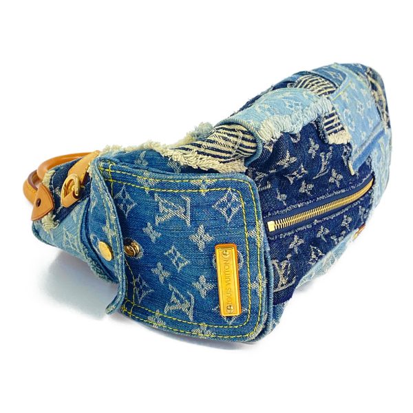 4 Louis Vuitton Monogram Handbag Denim Patchwork Speedy 30 Blue