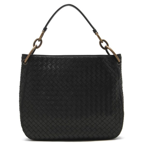 4 Bottega Veneta Shoulder Bag Handbag Bag Loop Black