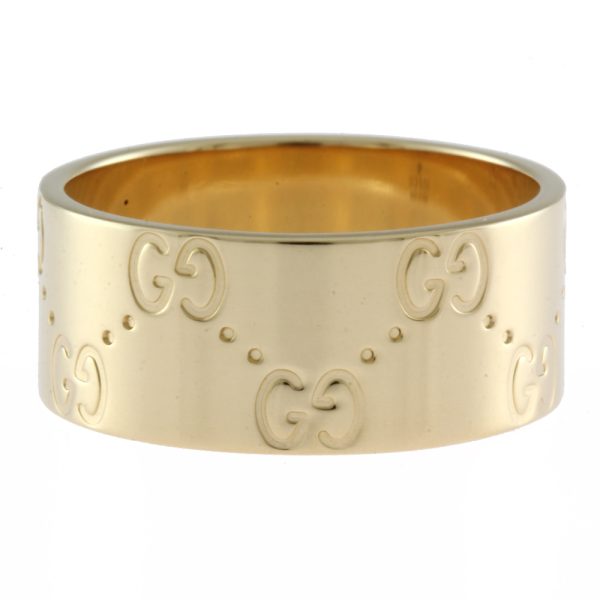 4 Gucci Icon Wide Ring No 19 18k Unisex Gold