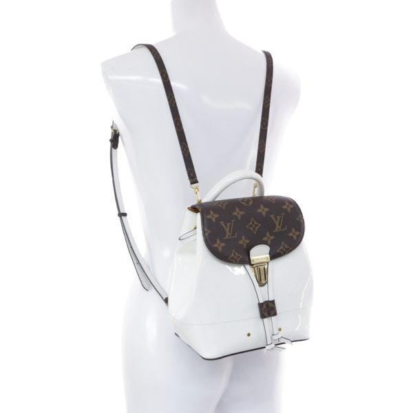 4 Louis Vuitton Monogram Vernis Hot Spring Backpack White Brown