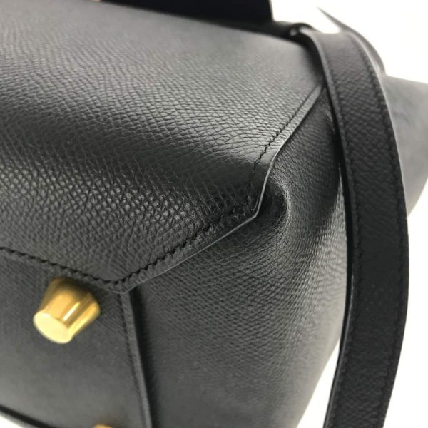 4 Celine Belt Bag Mini Handbag Leather Black