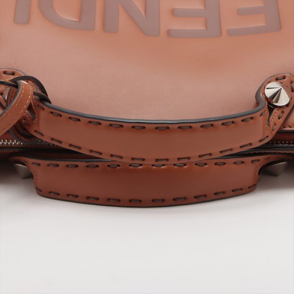 4 Fendi Medium Leather Shoulder Bag Crossbody Brown