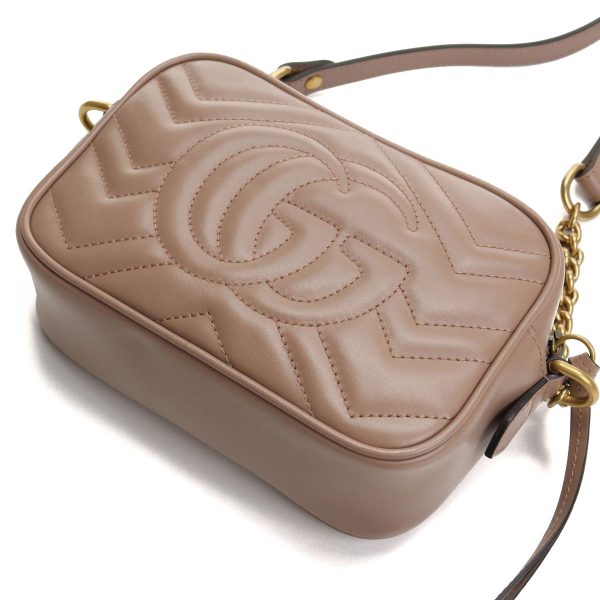 4 Gucci Shoulder Bag Chevron Leather Beige