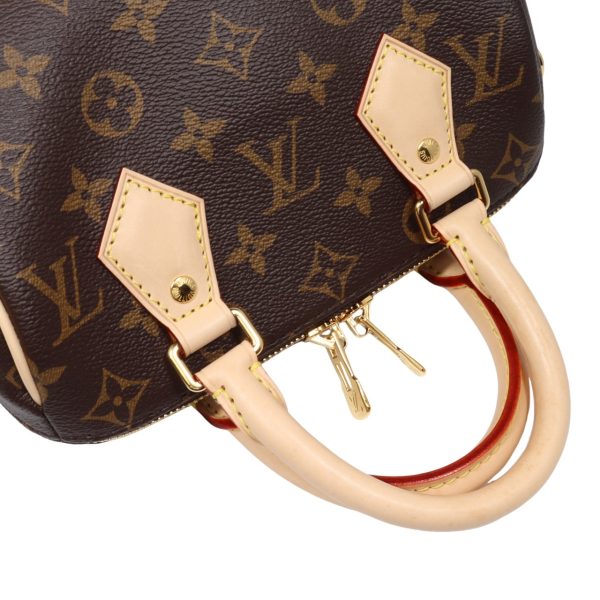 4 Louis Vuitton Speedy Bandouliere 20 Shoulder Bag Mini Beige
