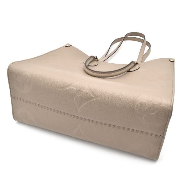 4 Louis Vuitton On the Go MM Monogram Empreinte Shoulder Bag Beige
