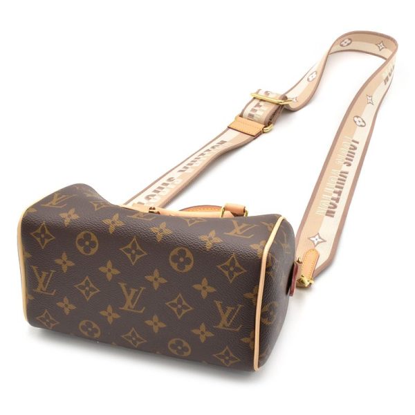 4 Louis Vuitton Speedy Bandouliere 20 Monogram Mini Shoulder Bag Brown