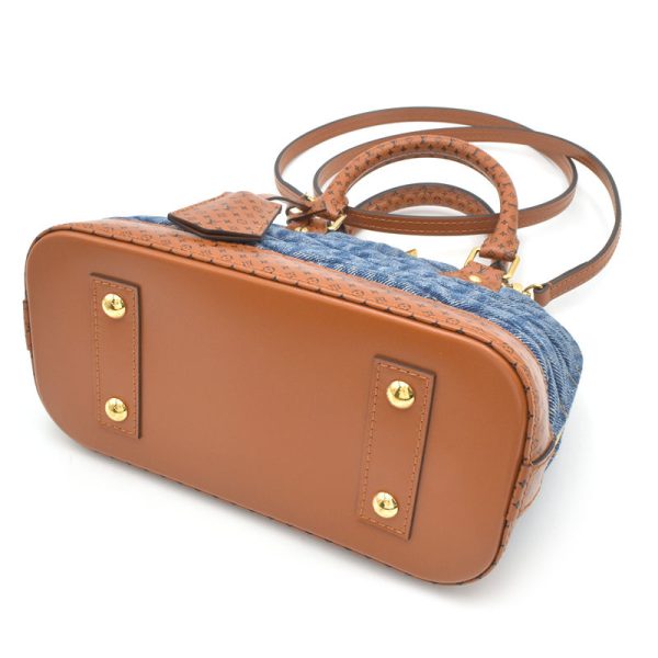 4 Louis Vuitton Alma BB Maltage Denim Leather Handbag BlueBrown