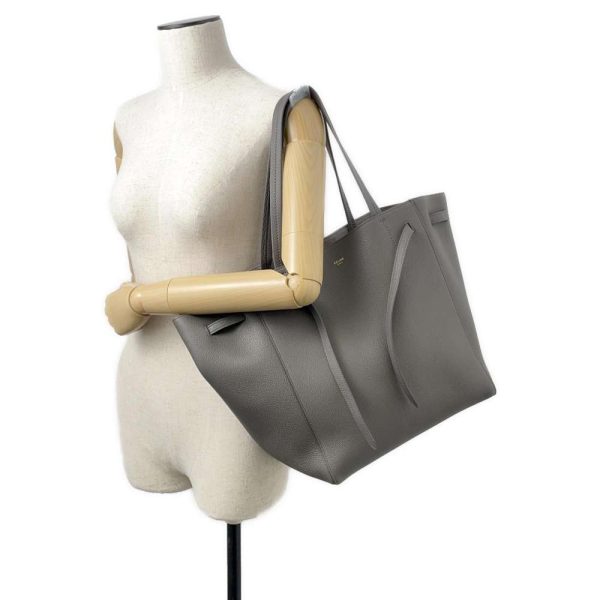 4 Celine Cabas Phantom Small Tote Bag Leather Gray