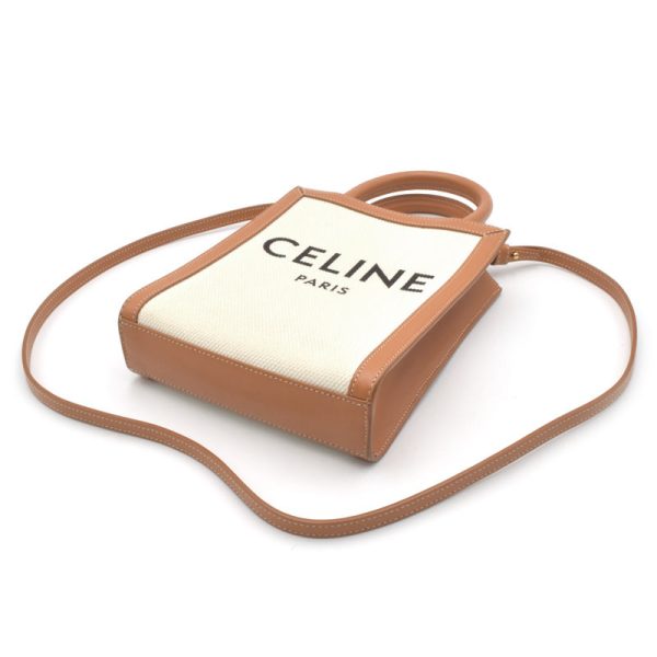 4 Celine Mini Birdicabas Cotton Calfskin Tote Bag Tan