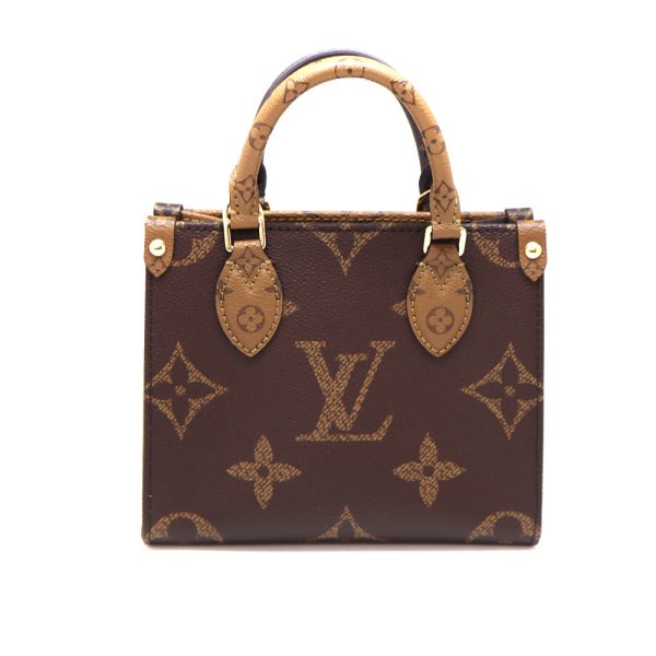 4518 2 Louis Vuitton On the Go BB Monogram Reverse Bag Brown