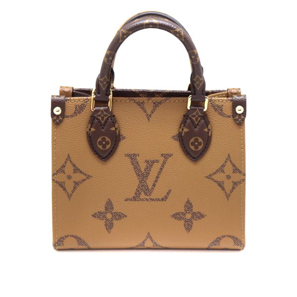 4518 3 Louis Vuitton On the Go BB Monogram Reverse Bag Brown