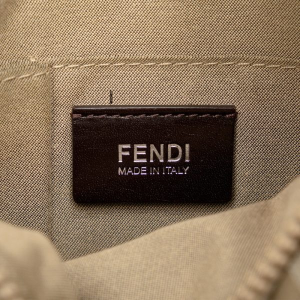 5 Fendi Zucca Crossbody Shoulder Bag Beige