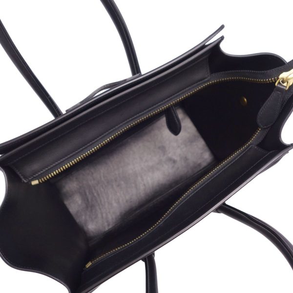 5 Celine Handbag Micro Luggage Calf Leather Black