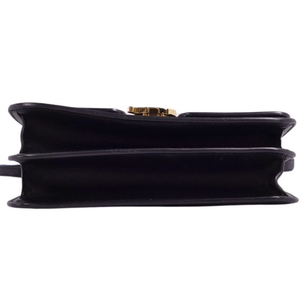 5 Burberry Shoulder Bag Calf Leather Black