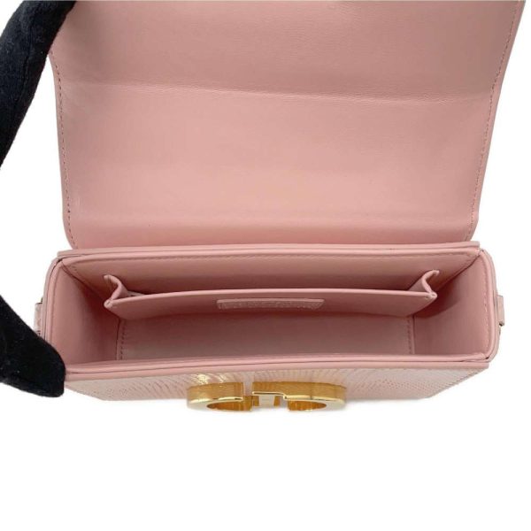 5 Christian Dior Shoulder Bag Montaigne Python Pink