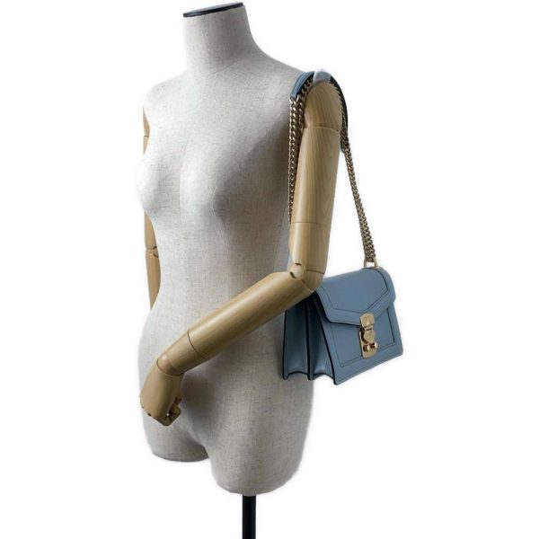 5 Miu Miu Chain Shoulder Bag Leather Light Blue