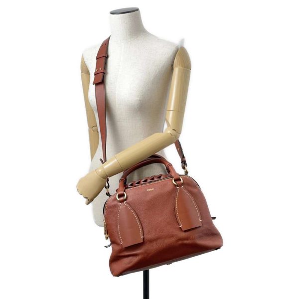 5 Chloe Handbag Dahlia Medium Leather Shoulder Bag Brown