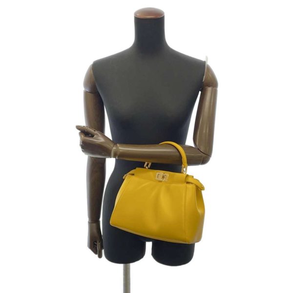 5 Fendi Handbag Mini Peekaboo Leather Yellow