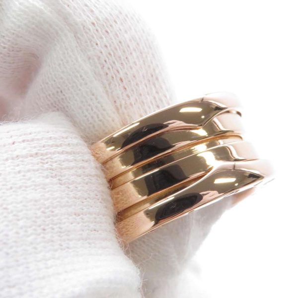 5 Bvlgari Ring B zero1 2 Bands K18pg Pink Gold Ring