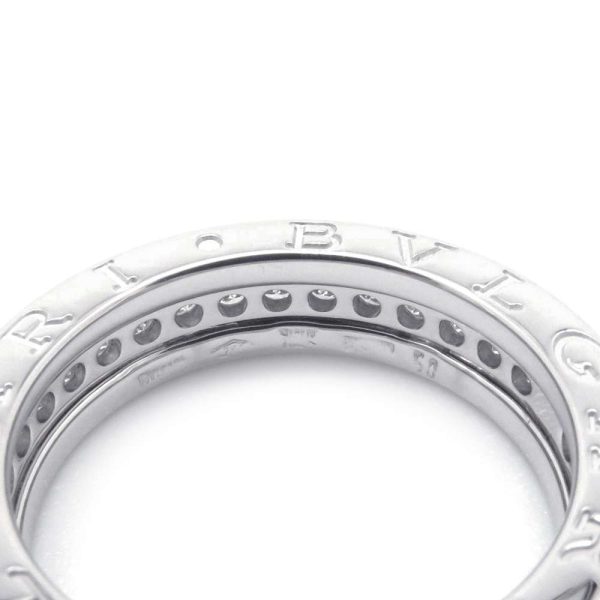 5 Bvlgari Ring B zero1 1 Band Diamond 045ct K18WG White