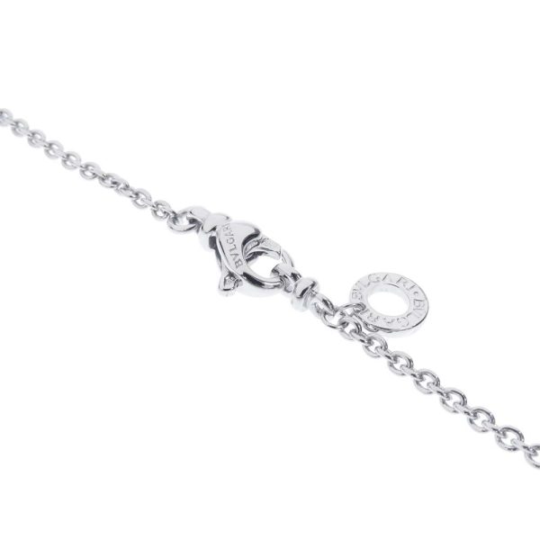 5 Bvlgari Necklace Latin Cross Diamond K18wg White Gold