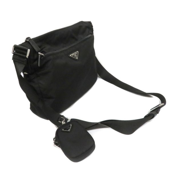 5 Prada Vela Shoulder Bag Nylon Black