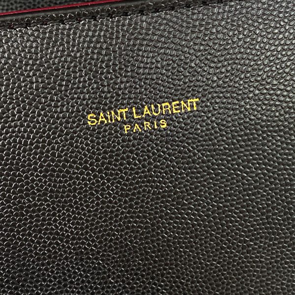 5 Saint Laurent Paris Cassandra Top Shoulder Bag Calfskin Leather Black