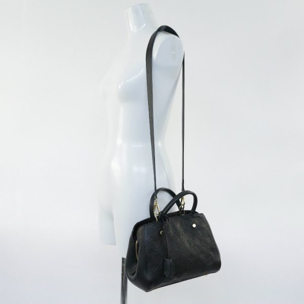 5 Louis Vuitton Monogram Empreinte Montaigne BB Handbag Noir Black