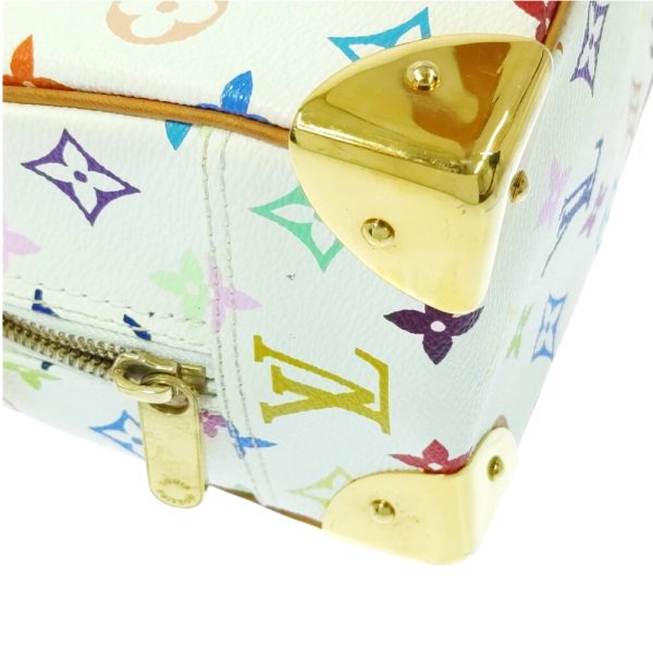 5 Louis Vuitton Monogram Multicolor Trouville Handbag Bag White