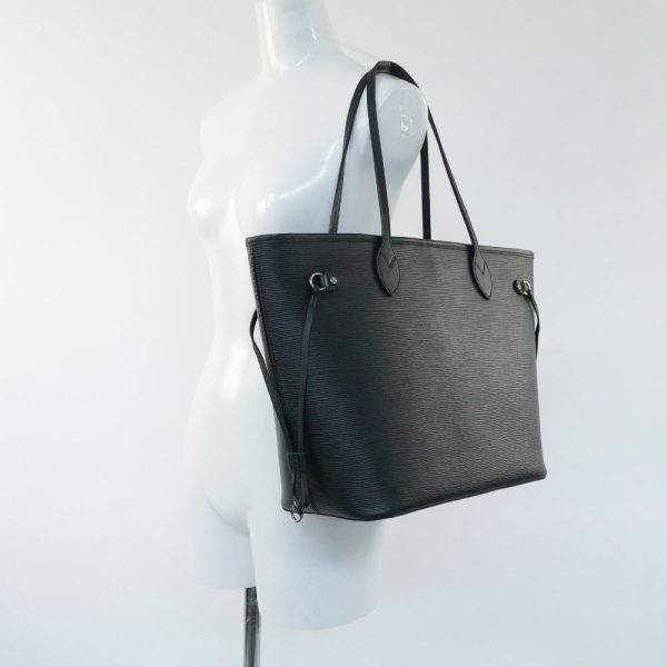 5 Louis Vuitton Epi Neverfull MM Tote Bag Pouch Noir Black