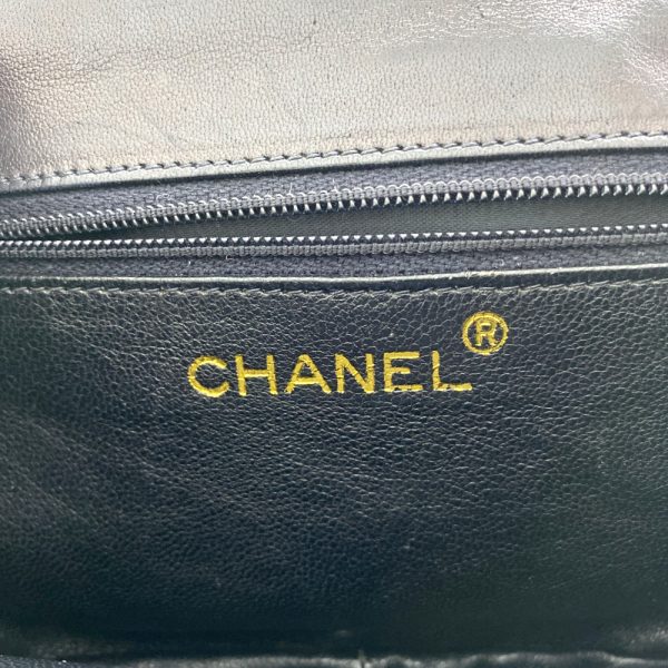 5 Chanel Chain Shoulder Bag Lambskin Black