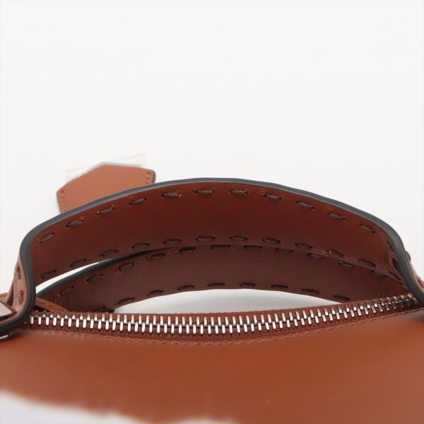 5 Fendi Medium Leather Shoulder Bag Crossbody Brown
