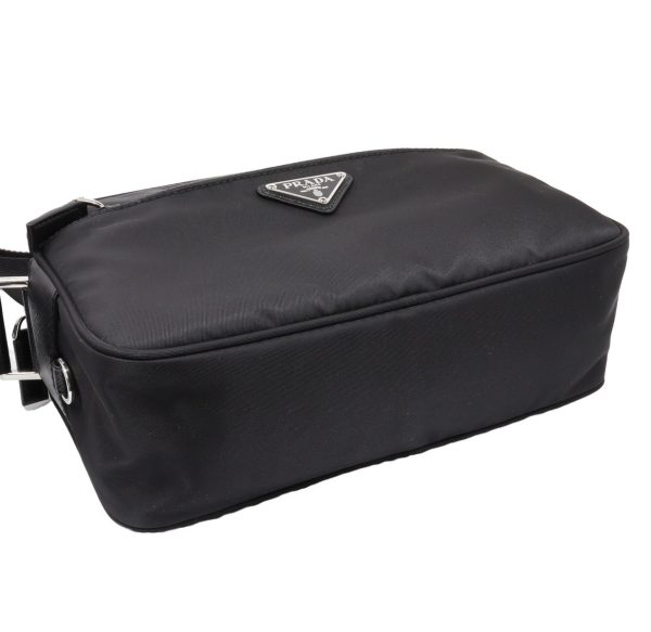 5 Prada Shoulder Bag Nylon Leather Black