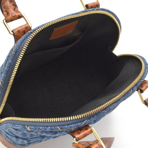 5 Louis Vuitton Alma BB Maltage Denim Leather Handbag BlueBrown