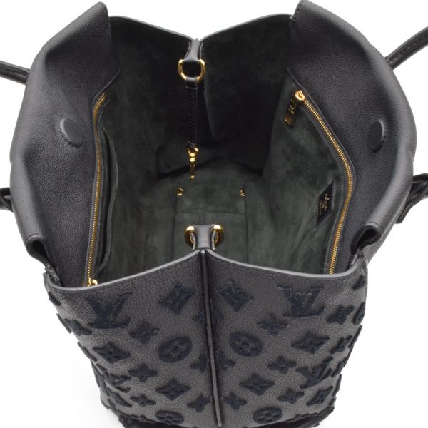 5 Louis Vuitton Tote W PM Calf Leather Tote Bag Noir Black