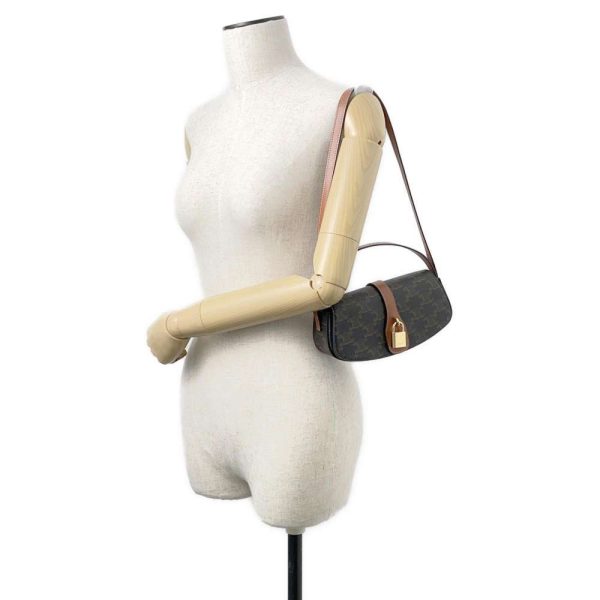 5 Celine Triomphe Clutch Handbag Leather Tan