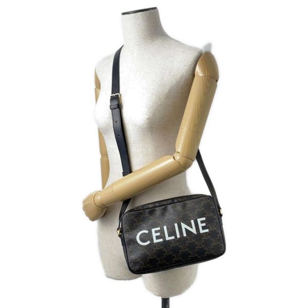 5 Celine Triomphe Messenger Bag Medium Leather Black