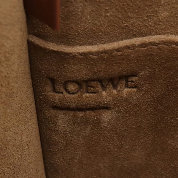 5 Loewe Anagram Gate Baguette Calfskin Shoulder Bag Black Tan