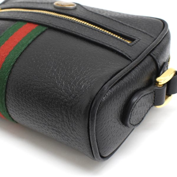 5000049884103562 5 Gucci Crossbody Shoulder Bag 719885 Double G Sherry Line Leather Black