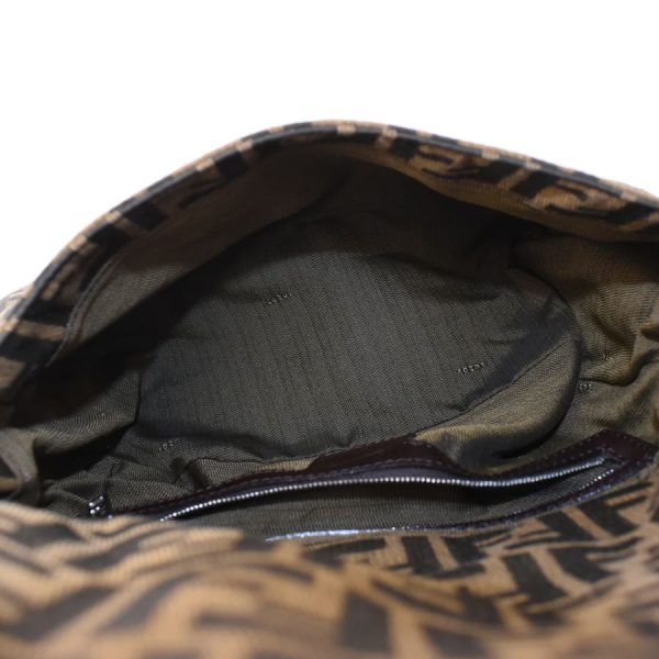 5300021884100218 8 Fendi Mamma Bucket Handbag FF Motif Zucca Semi Shoulder Bag Khaki Brown