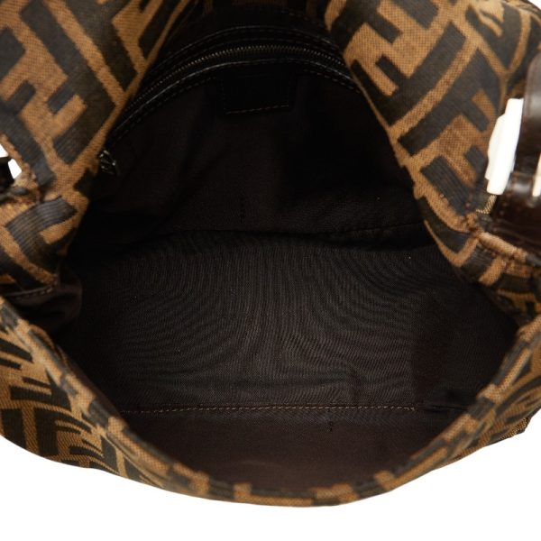 6 Fendi Zucca Mamma Bucket Shoulder Bag Leather Brown