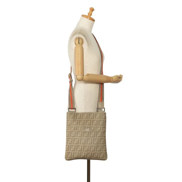 6 Fendi Zucca Crossbody Shoulder Bag Beige