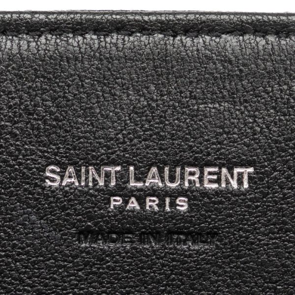 6 Saint Laurent Stitch Shoulder Bag Chain Wallet Black