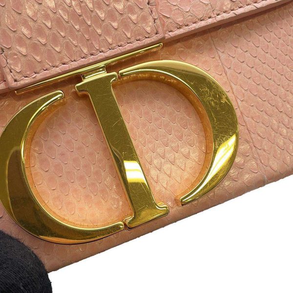 6 Christian Dior Shoulder Bag Montaigne Python Pink