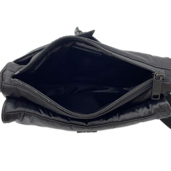 6 Christian Dior Body Bag Nylon Saddle Bag Waist Pouch Black