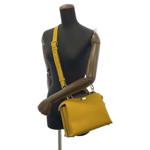 6 Fendi Handbag Peekaboo Mini Shoulder Bag Yellow
