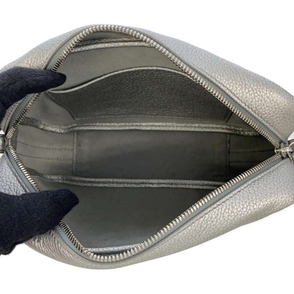 6 Balenciaga Shoulder Bag Leather Camera Bag Silver