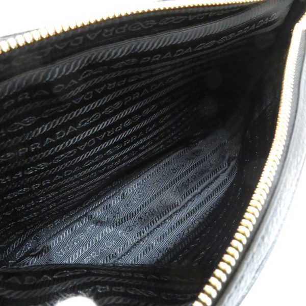 6 Prada Shoulder Bag Leather Black